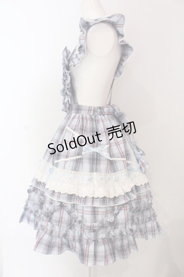 画像4: Angelic Pretty / Heart胸あて付スカート(タータン)  サックス O-25-04-08-031-AP-OP-IG-OS (4)
