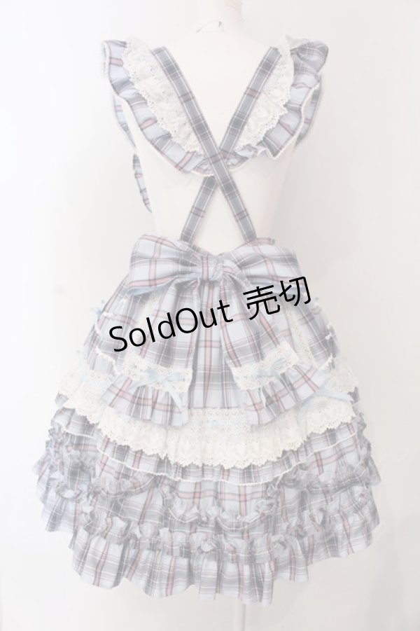 画像5: Angelic Pretty / Heart胸あて付スカート(タータン)  サックス O-25-04-08-031-AP-OP-IG-OS (5)