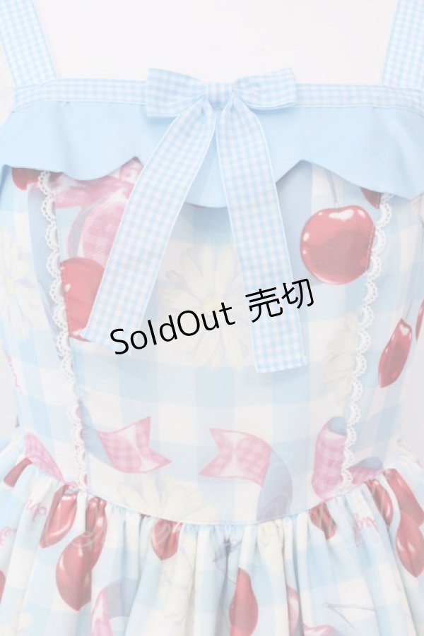 画像2: Angelic Pretty / Sweet Cherry MargaretジャンパースカートSet  サックス O-25-04-08-035-AP-OP-IG-OS (2)