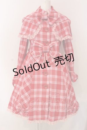 画像: Angelic Pretty / ワンダートリップタータントレンチコート  アカ×ピンクチェック O-25-04-08-036-AP-CO-IG-OS