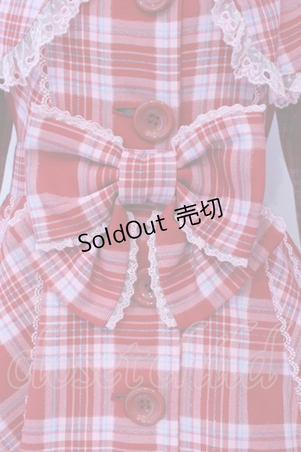画像3: Angelic Pretty / ワンダートリップタータントレンチコート  アカ×ピンクチェック O-25-04-08-036-AP-CO-IG-OS (3)