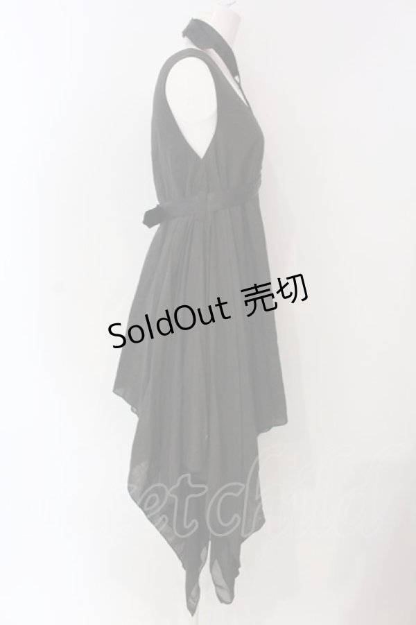 画像2: STIGMATA / ボンテージ風ランダムワンピース  赤みのあるブラック×ブラックサテン O-25-04-08-046-GO-OP-IG-OS (2)
