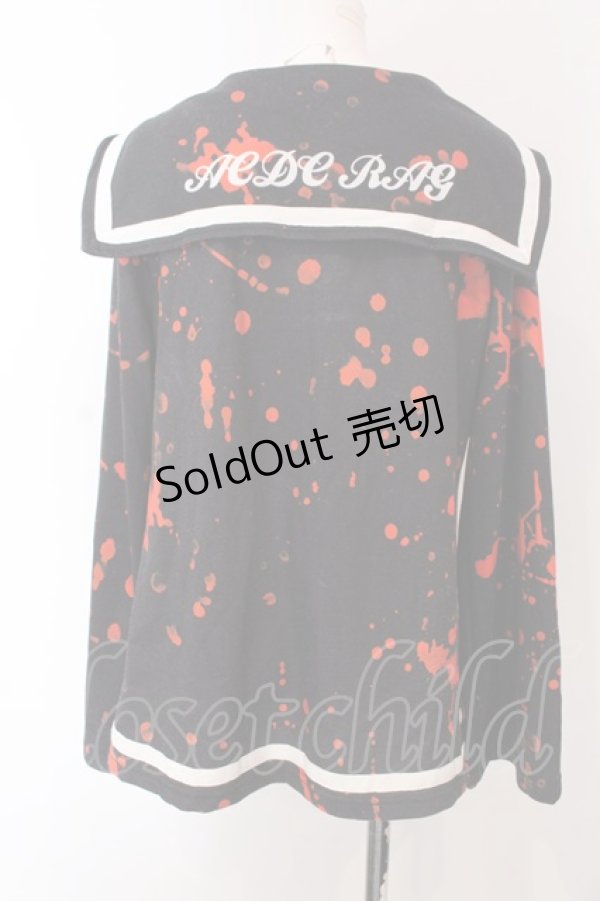 画像3: ACDC RAG / ブラッドセーラートップス  ブラック×レッド O-25-04-08-049-PU-TO-IG-OS (3)