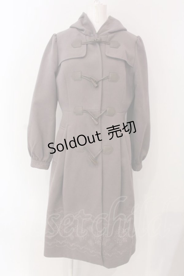 画像1: axes femme / パネル刺繍ダッフルコート  公式色展開ラベンダー O-25-04-08-050-AX-CO-IG-OS (1)
