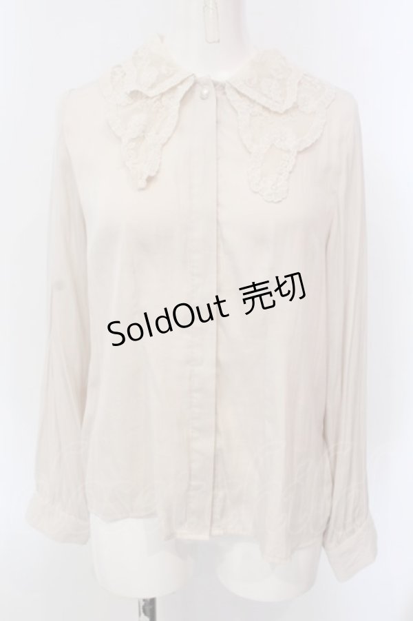 画像1: an another angelus / レースヨーク衿ブラウス F ベージュ O-25-04-08-007-CA-BL-OW-OS (1)