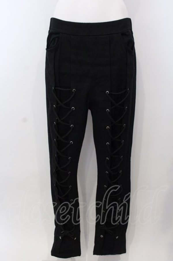 画像1: SEX POT ReVeNGe /ACK LACE UP STRETCH スキニーパンツ L ブラック O-25-04-08-052-SP-PA-IG-OS (1)