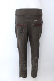 画像3: Ozz oneste / 裾編み上げパンツ  カーキブラウン O-25-04-08-053-OO-PA-IG-OS (3)