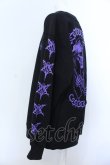 画像2: KRY CLOTHING / 「憎悪」BIGスウェットトップス  ブラック×パープル O-25-04-08-057-EL-TO-IG-OS (2)