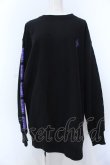 画像3: KRY CLOTHING / 「憎悪」BIGスウェットトップス  ブラック×パープル O-25-04-08-057-EL-TO-IG-OS (3)