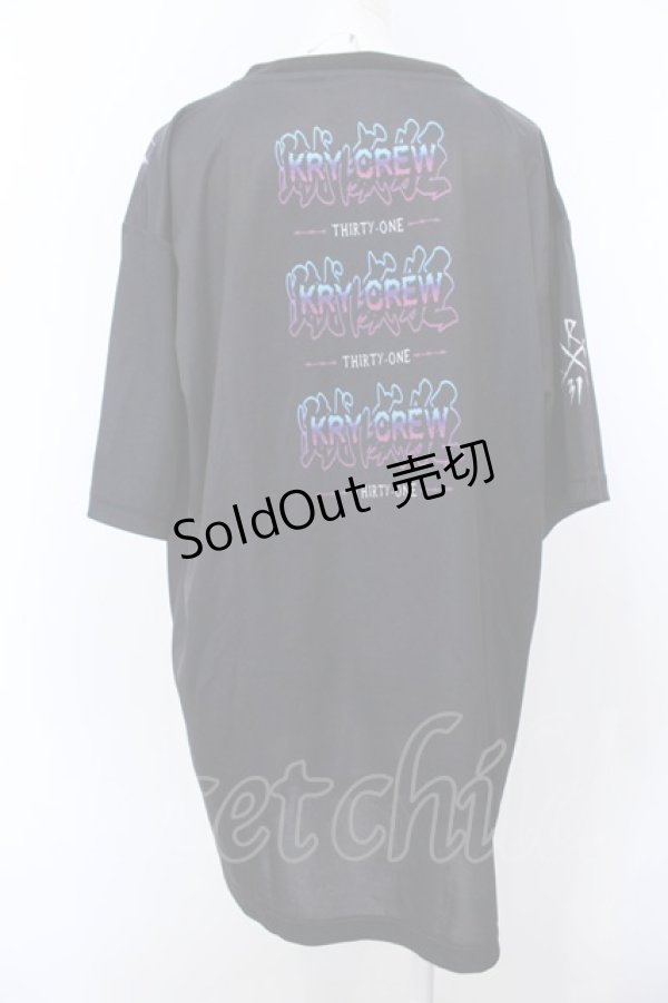 画像3: KRY CLOTHING / 「ALLERGY」 miruki × KRY ルーズシルエットフルグラフィックBIGT  ブラック O-25-04-08-058-EL-TO-IG-ZY (3)