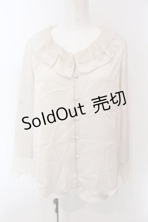 画像: an another angelus / レース襟サテンブラウス F ベージュ O-25-04-08-008-CA-BL-OW-OS
