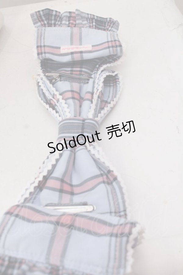 画像3: Angelic Pretty / Heartヒロインリボンヘッドドレス(タータン)  サックス O-25-04-08-066-AP-AC-IG-OS (3)