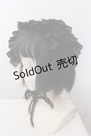 画像: MARBLE / フリンジリボンフリルヘッドドレス  ブラック O-25-04-08-068-GO-AC-IG-OS
