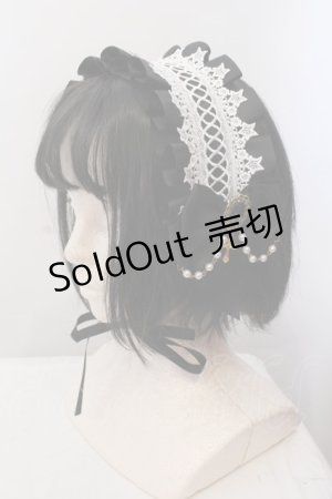 画像: LOLITA他 / スターレースヘッドドレス  シロ×クロ O-25-04-08-070-LO-AC-IG-OS