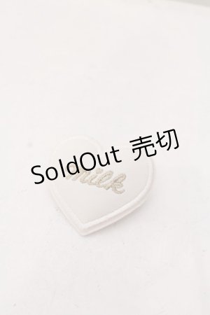画像: MILK / レザーハートバレッタ  オフシロ O-25-04-08-077-ML-AC-IG-OS
