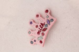 画像: MILK / ティアラワッペンバレッタ  ピンク O-25-04-08-078-ML-AC-IG-OS