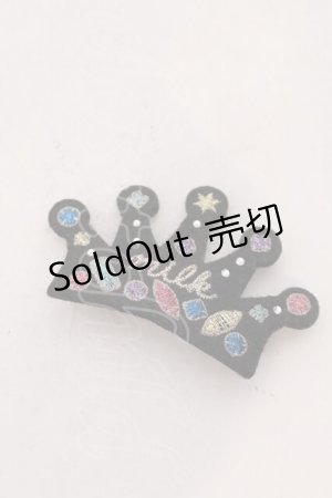 画像: 【SALE】MILK / ティアラワッペンバレッタ  クロ O-25-05-27-1007-ML-AC-IG-ZT444-F002