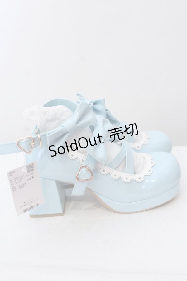 画像4: axes femme kawaii / //ダブルリボンスカラップパンプス M 公式色展開ミント O-25-04-08-081-AX-SH-IG-OS (4)