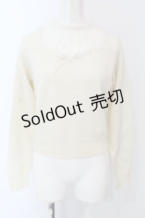 画像: Fi.n.t / ドットチュール切替ニット F アイボリー O-25-04-08-012-CA-TO-OW-OS