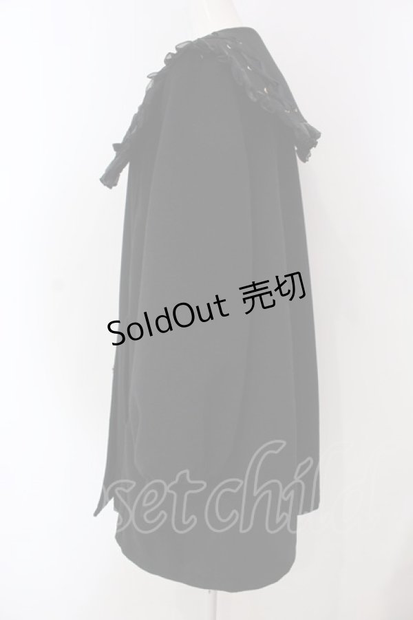 画像3: Rojita / レースアップカラーAラインコート F クロ O-25-04-08-020-LO-CO-OW-OS (3)