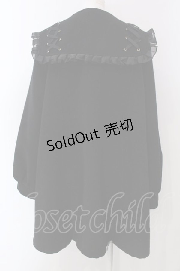 画像4: Rojita / レースアップカラーAラインコート F クロ O-25-04-08-020-LO-CO-OW-OS (4)