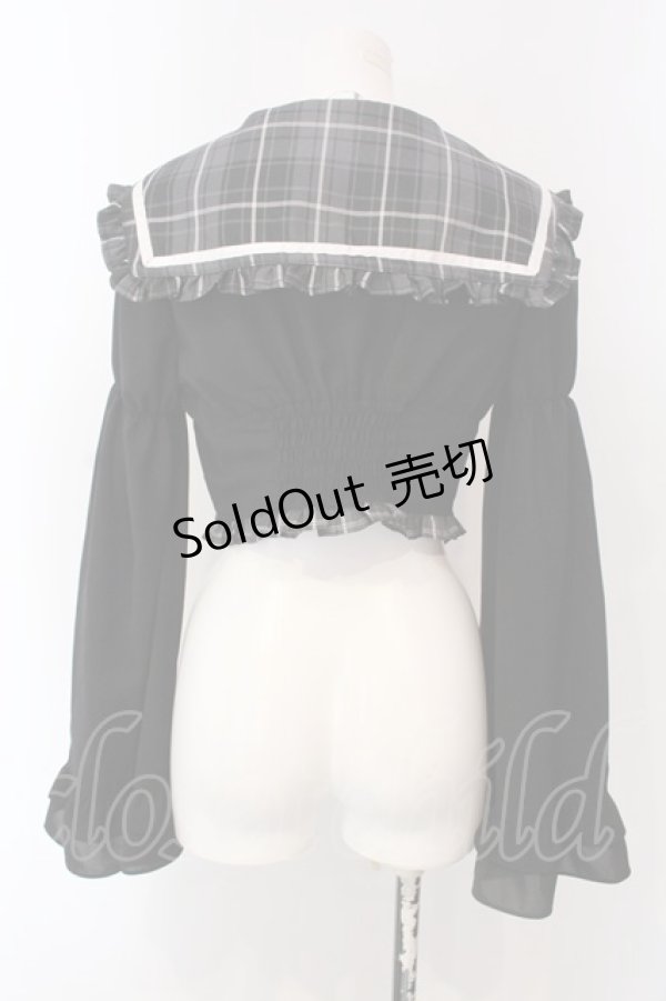 画像4: Jamieエーエヌケー / コルセットセーラーブラウス M クロ O-25-04-08-023-CA-BL-OW-OS (4)