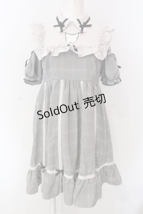 画像1: DearMyLove / クロミチェックワンピース M グレー O-25-04-08-024-EL-OP-OW-OS (1)