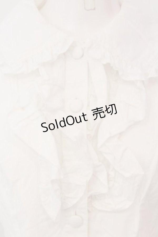 画像2: metamorphose / 共フリルブラウス  シロ O-25-04-08-027-ME-BL-OW-OS (2)