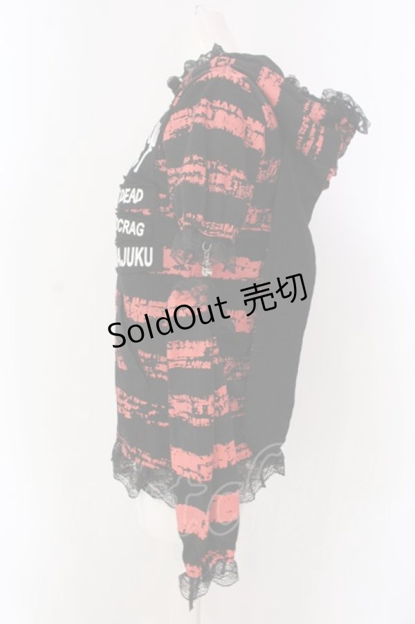 画像2: ACDC RAG / ハラジュクパーカー  レッド×ブラック O-25-04-08-028-PU-TS-OW-OS (2)