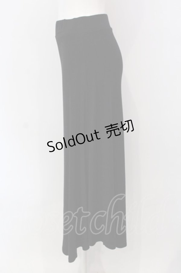 画像2: MIHO MATSUDA / カットロングスカート  ブラック O-25-04-10-028-GO-SK-IG-OS (2)