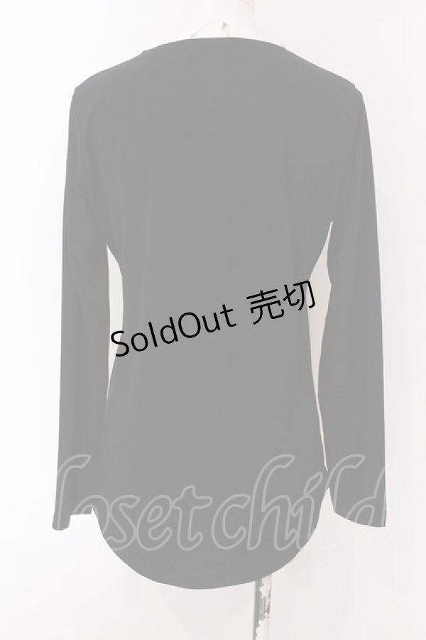 画像3: MIHO MATSUDA / ロゴ刺繍長袖T  ブラック O-25-04-10-031-GO-TO-IG-OS (3)