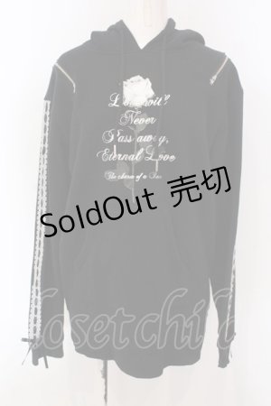 画像: Ank Rouge / ローズpt肩ZIPパーカー  クロ O-25-04-10-037-CA-TO-IG-OS