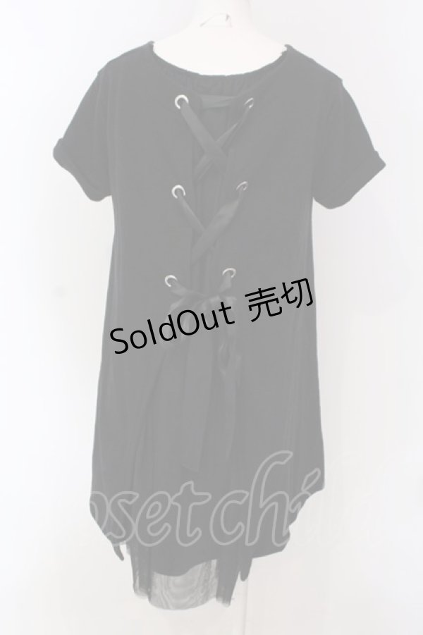 画像3: Ank Rouge / バックレースアップテディワンピース  クロ O-25-04-10-038-CA-OP-IG-OS (3)