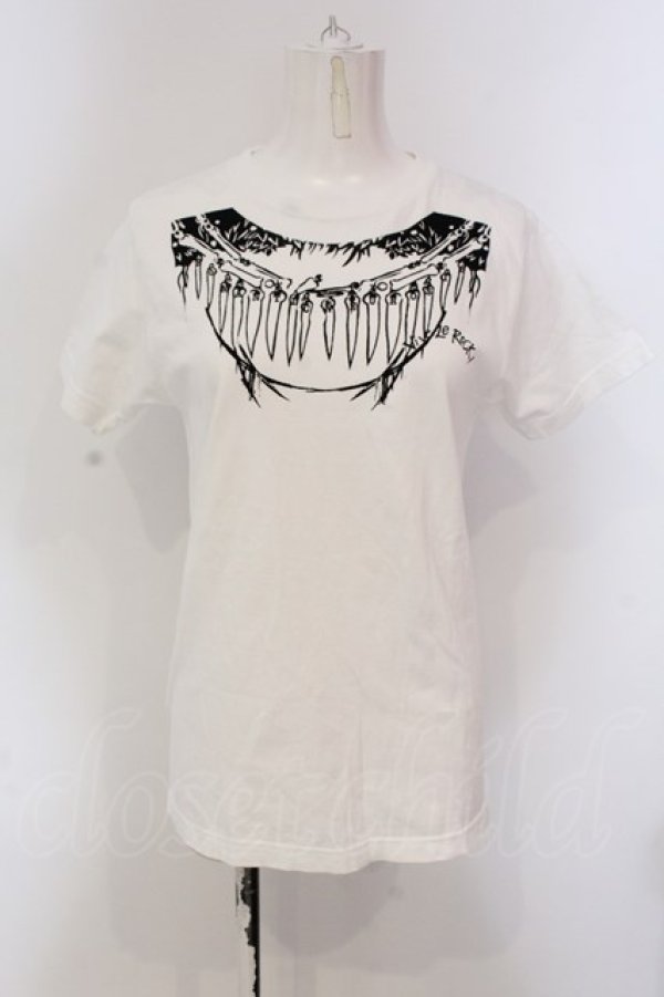 画像1: ROMANTIC NEUROSIS / ボーンネックレスpt Tシャツ  ホワイト O-25-04-10-040-PU-TS-IG-ZI (1)