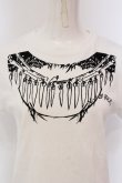 画像2: ROMANTIC NEUROSIS / ボーンネックレスpt Tシャツ  ホワイト O-25-04-10-040-PU-TS-IG-ZI (2)