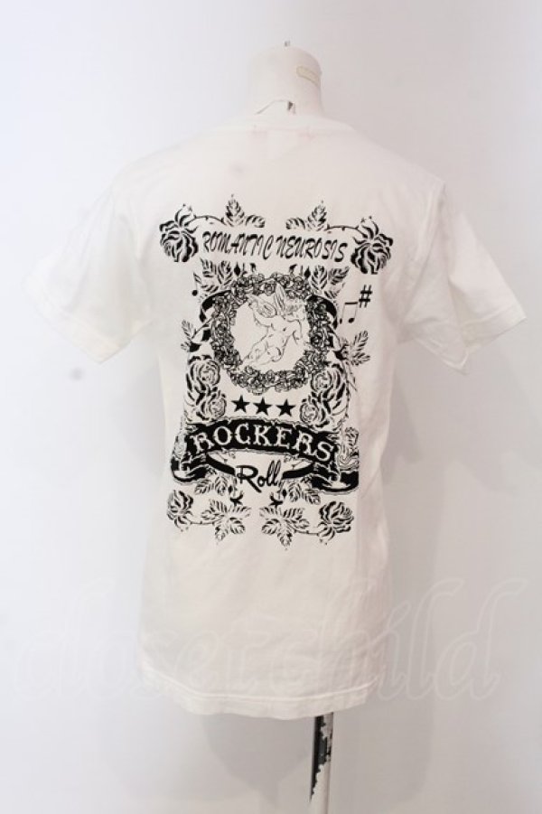 画像3: ROMANTIC NEUROSIS / ボーンネックレスpt Tシャツ  ホワイト O-25-04-10-040-PU-TS-IG-ZI (3)