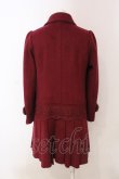 画像3: axes femme / 裾プリーツコート M ワイン O-25-04-10-044-AX-CO-IG-ZT-C026 (3)