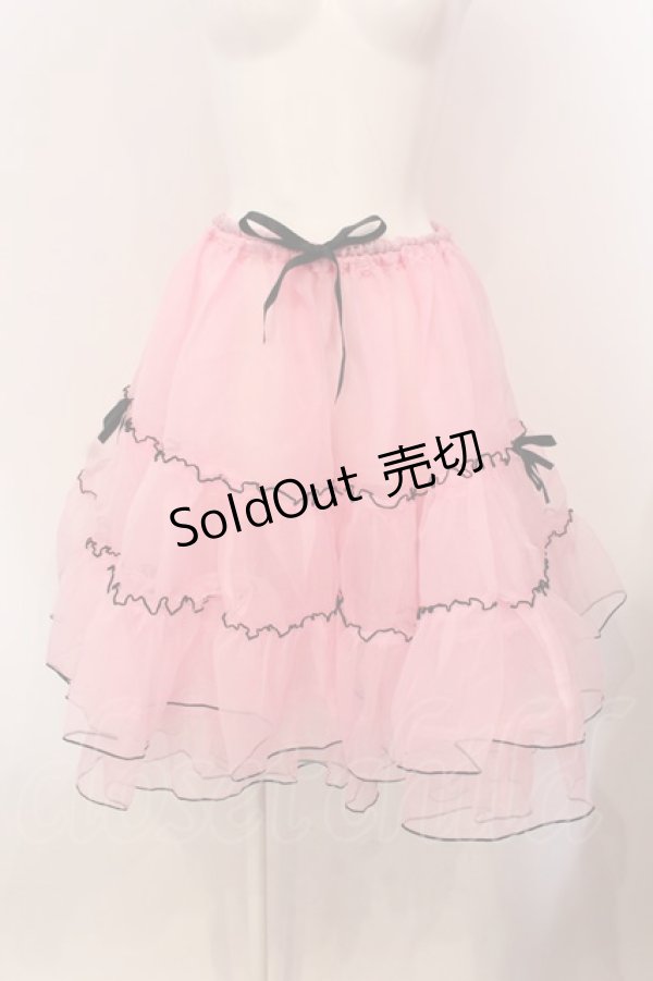 画像1: Physical Drop / ボリュームフリルパニエ  ピンク×クロ O-25-04-10-006-LO-SK-IG-OS (1)