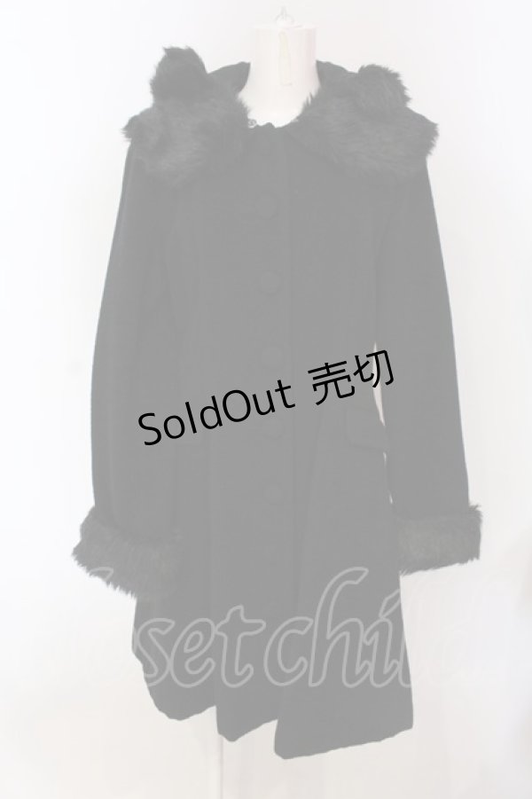 画像1: metamorphose / くまみみコート  クロ O-25-04-10-052-ME-CO-IG-OS (1)