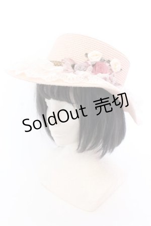 画像: axes femme / 巻きバラレースカンカン帽  ピンク O-25-04-10-1005-AX-AC-OW-ZT-K004