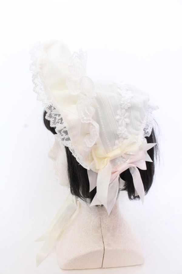 画像2: BABY,THE STARS SHINE BRIGHT / はるちゃんのFee des fleursボンネット  生成り O-25-04-10-1007-BA-AC-IG-ZT-K019 (2)