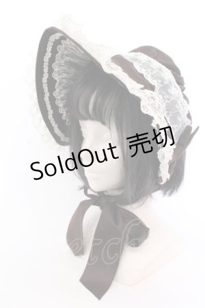 画像: Innocent World / チュールレース2WAYボンネット  ブラウン O-25-04-10-1013-IW-AC-IG-ZT-K019