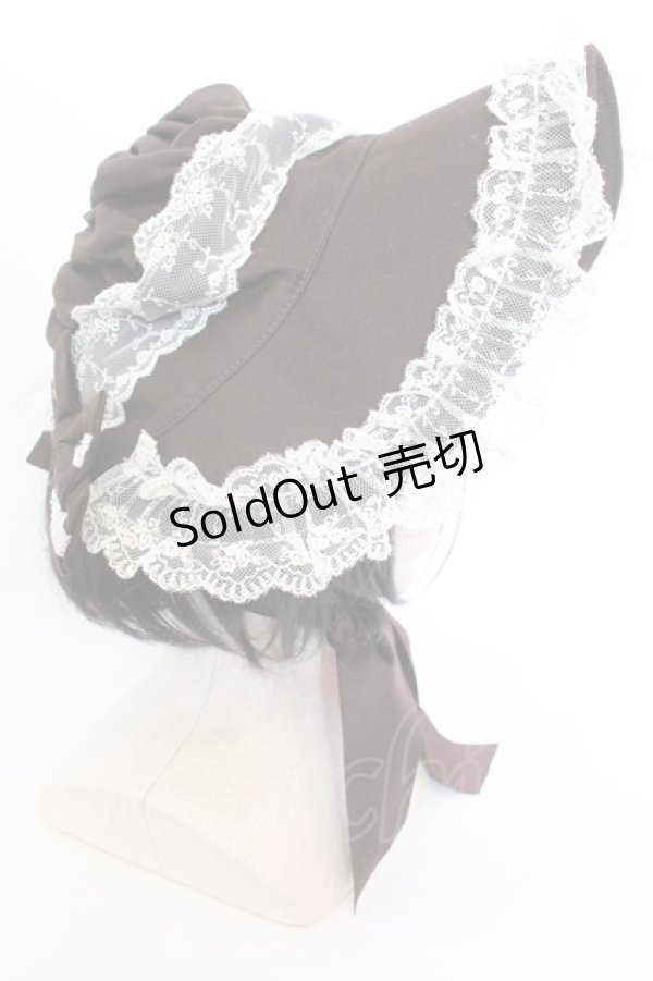 画像3: Innocent World / チュールレース2WAYボンネット  ブラウン O-25-04-10-1013-IW-AC-IG-ZT-K019 (3)