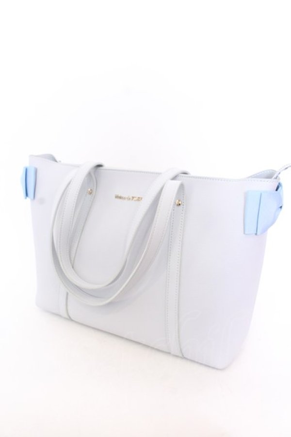 画像1: Maison de FLEUR / Copainサイドリボンバッグ  サックス O-25-04-10-1002-LO-BG-OW-ZT308 (1)
