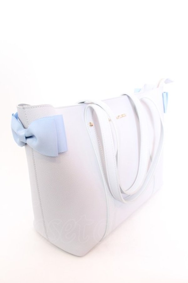 画像2: Maison de FLEUR / Copainサイドリボンバッグ  サックス O-25-04-10-1002-LO-BG-OW-ZT308 (2)
