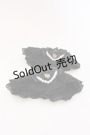 画像: axes femme kawaii / レーシーお袖留め  クロ O-25-04-10-1027-AX-ZA-IG-ZT-K019