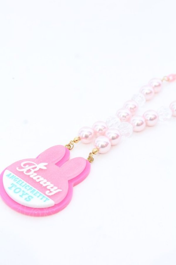 画像1: Angelic Pretty / Bunny Tagネックレス  濃ピンク O-25-04-10-1035-AP-AC-IG-ZT-K019 (1)