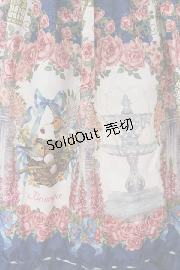 画像3: BAROQUE / ×SAKIZOコラボ Secret gardenフリルジャンパースカート  ブルー O-25-04-10-007-EL-OP-IG-OS (3)