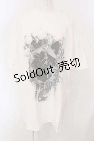 画像: CuLLt / SMOKING WOLF T-SHIRT 　Tシャツ  ホワイト O-25-04-10-061-PU-TO-OW-OS