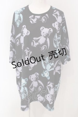 画像: Drug Honey / スケルトンテディ半袖カットソー  ブラック O-25-04-10-066-PU-TS-OW-OS